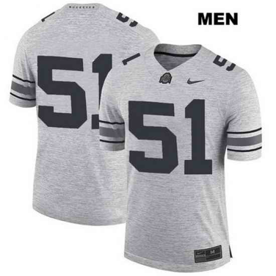 Antwuan Jackson Ohio State Buckeyes Stitched Authentic Mens  51 Nike Gray College Football Jersey Without Name Jersey